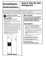 Preview for 15 page of Electrolux E42BS75ETT - 42" - Refrigerator Owner'S Manual And Installation Instructions