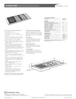 Preview for 2 page of Electrolux E46GC67ESS - 46" Sealed Burner Gas Cooktop Specifications