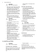 Preview for 6 page of Electrolux E6203IOK User Manual