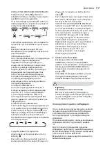 Предварительный просмотр 77 страницы Electrolux EACS/I-HAV/N8_22Y EEC User Manual