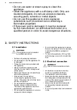 Preview for 4 page of Electrolux EAT1AX Operating Instructions Manual