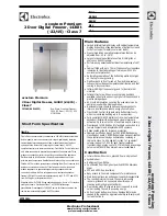 Preview for 1 page of Electrolux ecostore Premium 727265 (ESP142FF) Short Form Specification