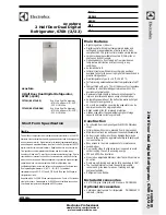 Preview for 1 page of Electrolux ecostore REX72HDD Specifications