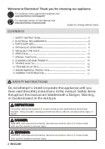 Preview for 2 page of Electrolux ECVI4262AS User Manual