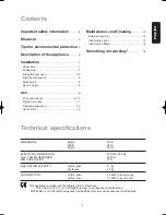 Preview for 3 page of Electrolux EDE 5300 Instruction Booklet