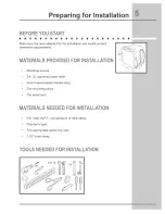 Preview for 4 page of Electrolux EDW5505EPS - ICON - Dishwasher Installation Instructions Manual