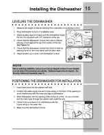 Preview for 14 page of Electrolux EDW5505EPS - ICON - Dishwasher Installation Instructions Manual