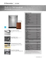 Preview for 1 page of Electrolux EDW7505HPS - Semi-Integrated Dishwasher With 5 Wash Cycles Specification Sheet