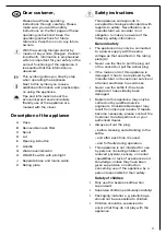 Preview for 3 page of Electrolux EEWA 7000 Operating Instructions Manual