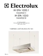 Electrolux EFA1020-1 Installation And Instructions For Use preview