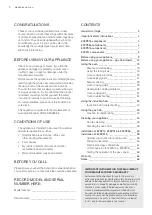 Preview for 2 page of Electrolux EFE914 Installation & User Manual