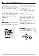 Preview for 4 page of Electrolux EFLS210TIS01 Use & Care Manual