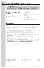 Preview for 2 page of Electrolux EFLW317TIW Installation Instructions Manual