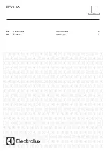 Preview for 1 page of Electrolux EFV418X User Manual