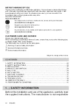 Предварительный просмотр 22 страницы Electrolux EH506BFB User Manual