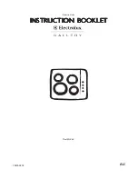 Electrolux EHE 64 Instruction Booklet preview