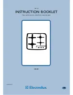 Preview for 1 page of Electrolux EHG 681 Instruction Booklet