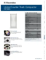 Electrolux EI15TC65HS - Undercounter Trash Compactor Specifications предпросмотр