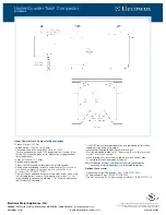 Preview for 2 page of Electrolux EI15TC65HS - Undercounter Trash Compactor Specifications