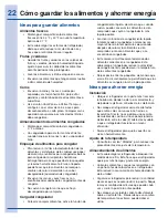 Preview for 22 page of Electrolux EI23BC30KB (Spanish) Guia De Uso Y Cuidado