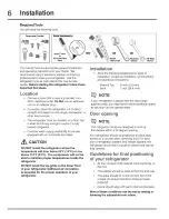 Preview for 6 page of Electrolux EI23BC56IW - 22.6 cu. Ft Use And Care Manual