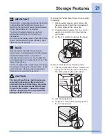 Preview for 21 page of Electrolux EI23BC80KS Use & Care Manual