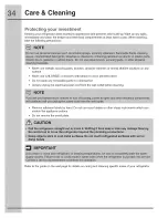 Preview for 34 page of Electrolux EI23CS35KB0 Use & Care Manual