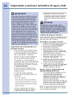 Preview for 28 page of Electrolux EI23CS35KS (Spanish) Guía De Uso Y Cuidado