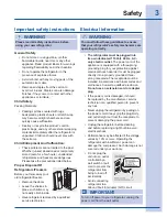 Preview for 3 page of Electrolux EI23CS55GB - 22.5 cu. Ft Use And Care Manual