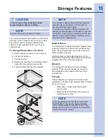 Preview for 15 page of Electrolux EI23CS55GB - 22.5 cu. Ft Use And Care Manual