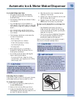 Preview for 19 page of Electrolux EI23CS55GB - 22.5 cu. Ft Use And Care Manual