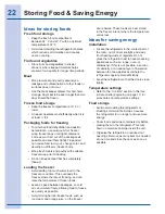 Preview for 22 page of Electrolux EI23CS55GB - 22.5 cu. Ft Use And Care Manual