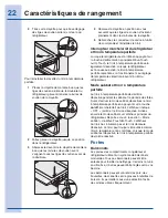 Предварительный просмотр 22 страницы Electrolux EI23CS55GS - 22.5 cu. ft. Refrigerator (French) Manual D'Utilisation