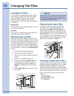 Preview for 20 page of Electrolux EI23SS55 Use And Care Manual