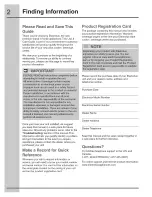 Preview for 2 page of Electrolux EI24BC65GS1 Use & Care Manual