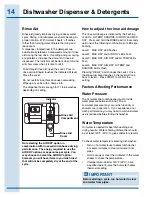 Preview for 14 page of Electrolux EI24CD35RS Use And Care Manual