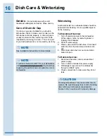 Preview for 16 page of Electrolux EI24CD35RS Use And Care Manual