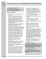 Предварительный просмотр 44 страницы Electrolux EI24ID50QS0A Use And Care Manual