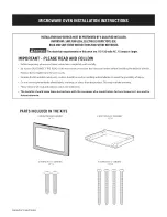 Preview for 1 page of Electrolux EI24MO45IBB Installation Instructions Manual