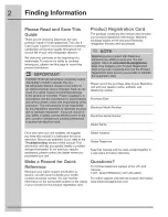 Preview for 2 page of Electrolux EI24RD65HS0 Use & Care Manual