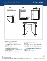 Preview for 2 page of Electrolux EI24WC65GS - Wine Cellar With 46 Bottle Capacity Product Specifications