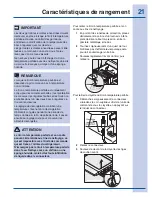 Preview for 21 page of Electrolux EI26SS30JS (French) Guide D'Utilisation Et D'Entretien