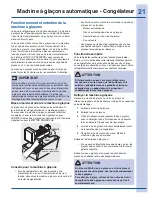 Preview for 21 page of Electrolux EI27BS26J S (French) Manual D’Utilisation Et D’Entretien