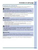 Preview for 31 page of Electrolux EI27BS26J S (French) Manual D’Utilisation Et D’Entretien