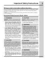 Preview for 3 page of Electrolux EI27EW45JS Use And Care Manual