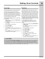 Preview for 11 page of Electrolux EI27EW45KB Use And Care Manual