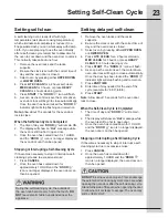 Preview for 23 page of Electrolux EI27EW45KB Use And Care Manual