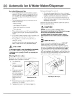 Preview for 20 page of Electrolux EI28BS56IW - 27.8 cu. Ft. Refrigerator Use And Care Manual