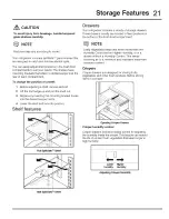 Preview for 21 page of Electrolux EI28BS56IW - 27.8 cu. Ft. Refrigerator Use And Care Manual