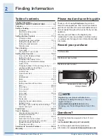 Предварительный просмотр 2 страницы Electrolux EI30EF35JS Use And Care Manual